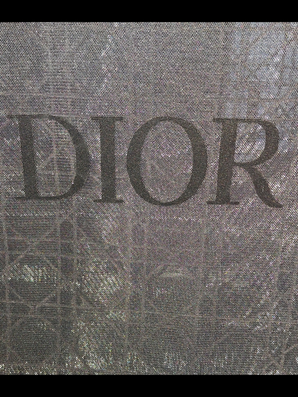 Dior Mesh Black Beauty, Sheer Cannage Pattern, Velvety Handles & Front Logo Nwt - Picture 3 of 4